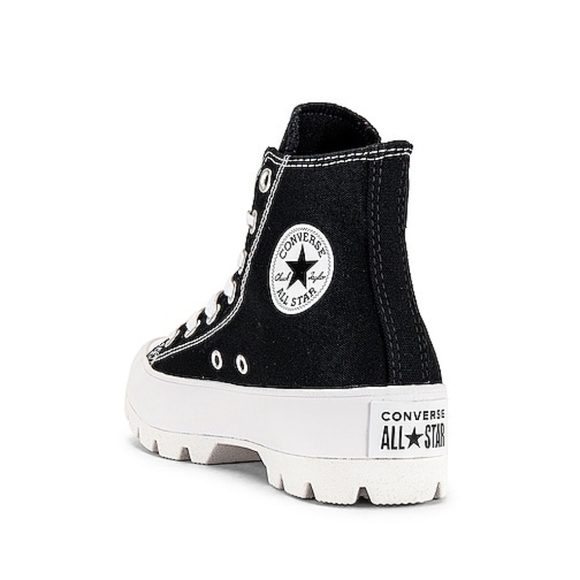 Chuck Taylor All Star Lugged Hi Sneaker in Black & White - Picture 2 of 8